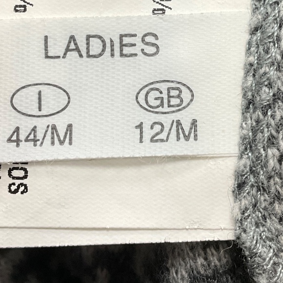 FABIANA FILIPPI GREY MONILI BEAD EMBELLISHED TWO TONE CASHMERE KNIT PULLOVER SWE - Picture 6 of 7